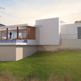 Casa Long – Lot 03 NT3 exterior rendering of modern home with driveway