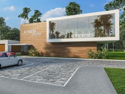 Njoi Marina Village – street view with sidewalks, storefronts, and residences