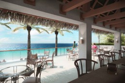 Santa Fé Condominiums – restaurant/lounge interior with ocean views